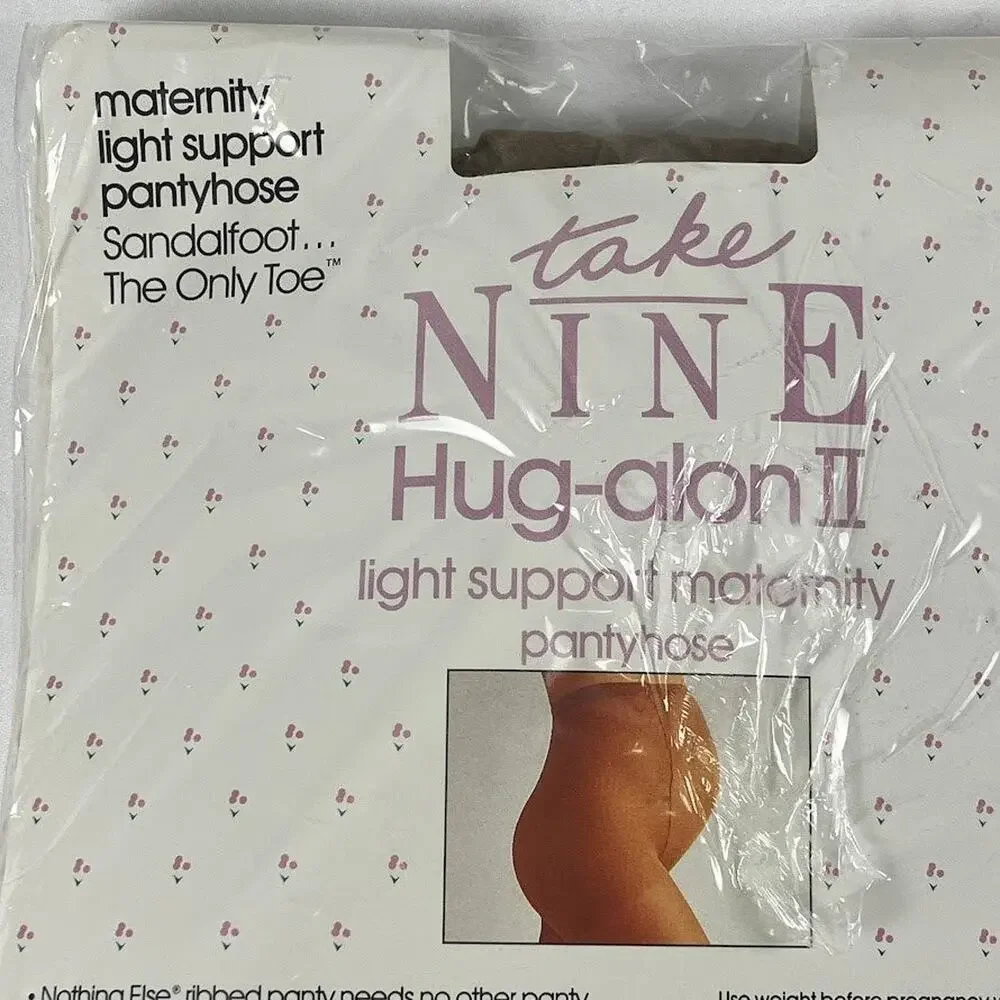 Vintage Sears Take Nine Maternity Pantyhose Tall Sandstone 2 Pair Deadstock